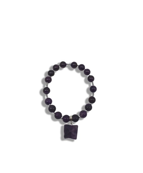 Natural Amethyst Bead Bracelet