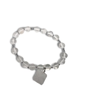 Natural White Crystal Bead Bracelet