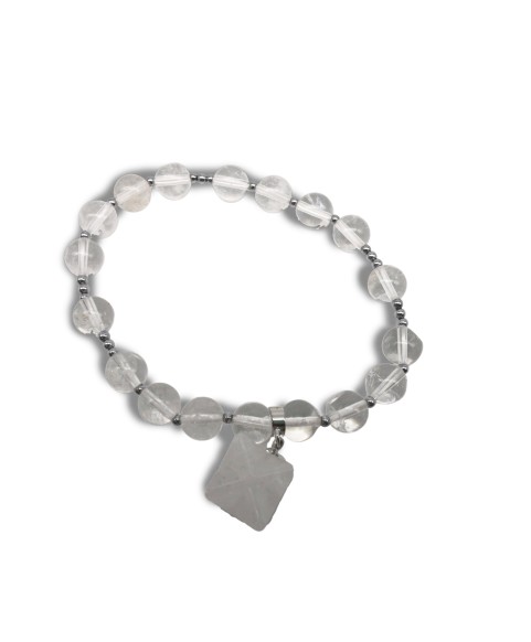Natural White Crystal Bead Bracelet