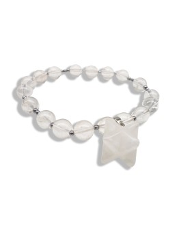 Natural White Crystal Bead Bracelet
