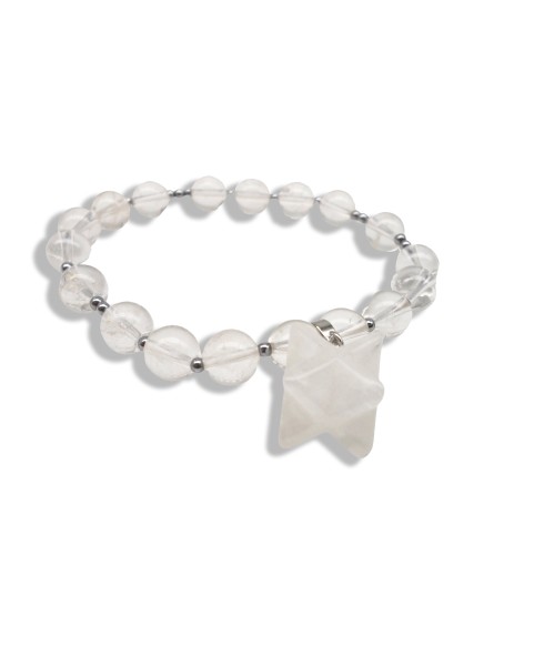 Natural White Crystal Bead Bracelet