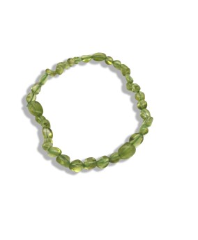 Natural Peridot Snowflake Crystal Bracelet