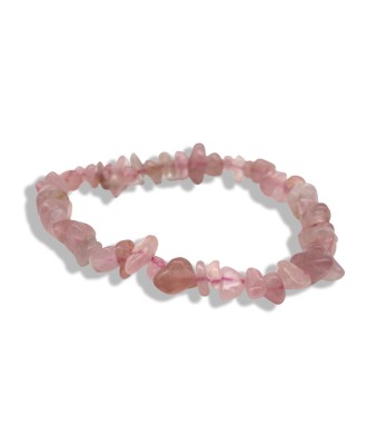 Natural Rose Quartz Snowflake Crystal Bracelet