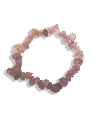 Natural Rose Quartz Snowflake Crystal Bracelet