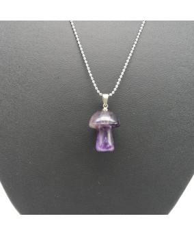 AmethystMushroom Pendant Necklace
