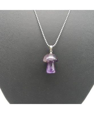 AmethystMushroom Pendant Necklace