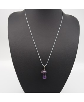 AmethystMushroom Pendant Necklace